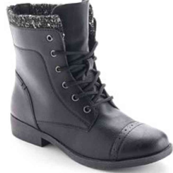 Mudd Shoes - Grey Military Boots by Mudd